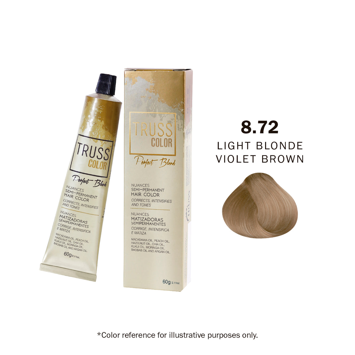 TONER - 8.72 LIGHT BLOND VIOLET BROWN 60G / 2.11 OZ10366808883480