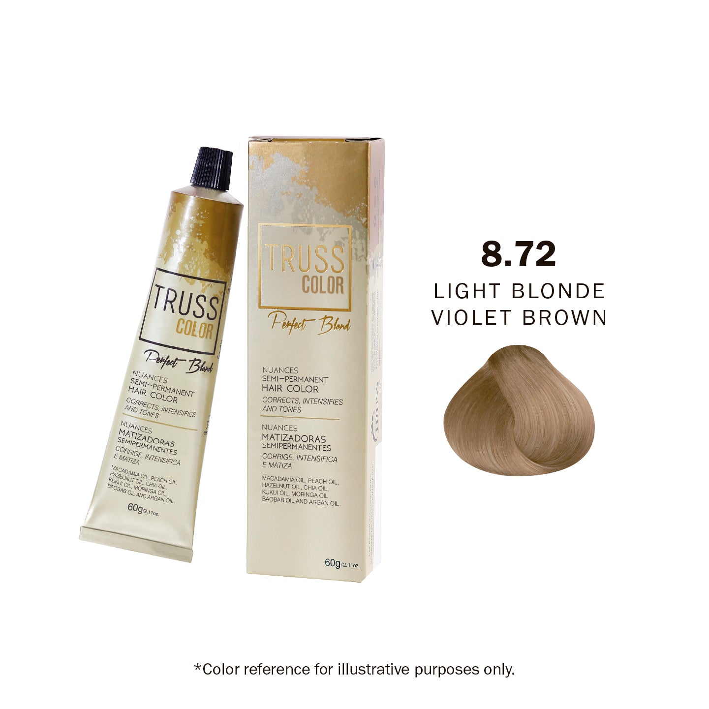 TONER - 8.72 LIGHT BLOND VIOLET BROWN 60G / 2.11 OZ