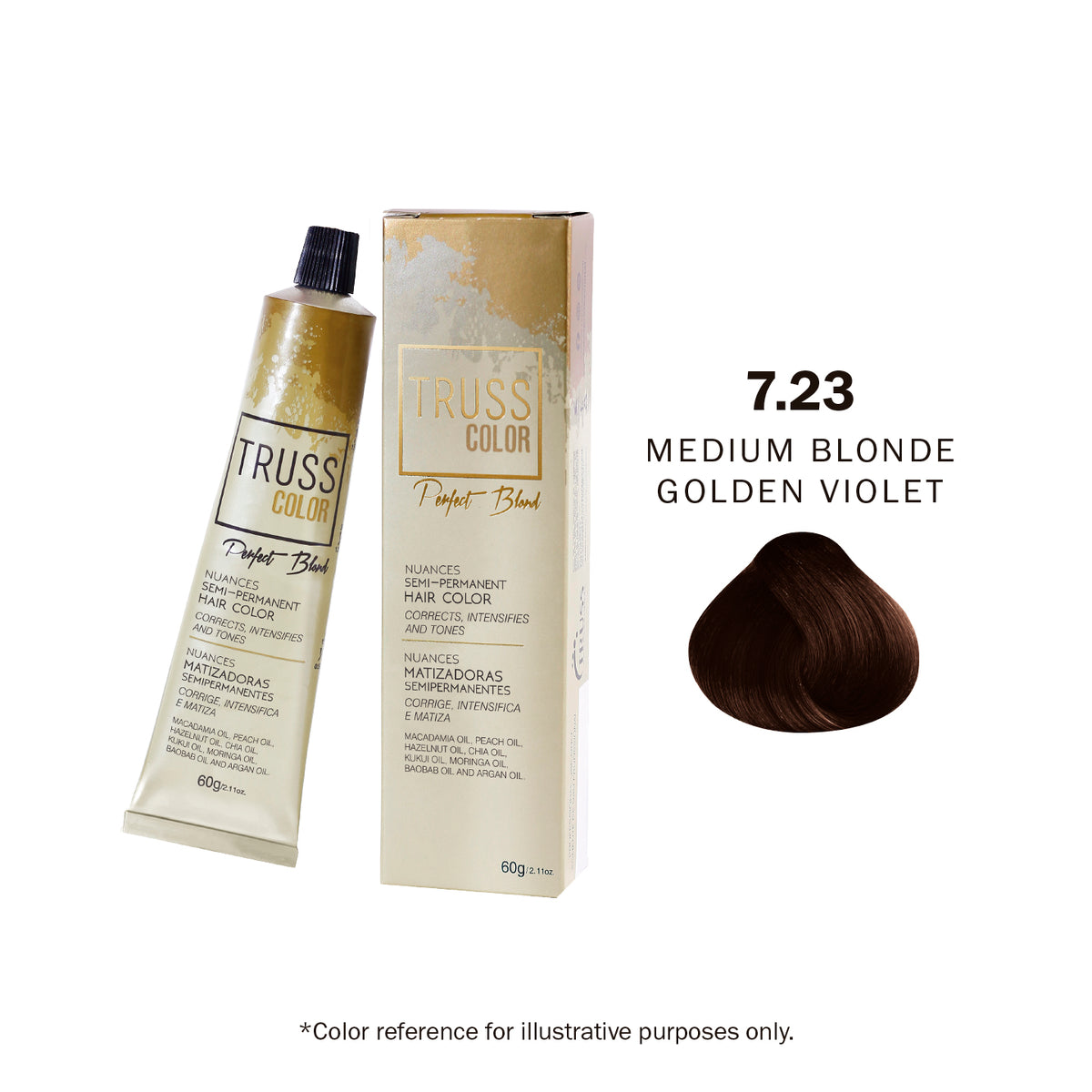 TONER - 7.23 MEDIUM BLONDE GOLDEN VIOLET 60G / 2.11 OZ10366810587416