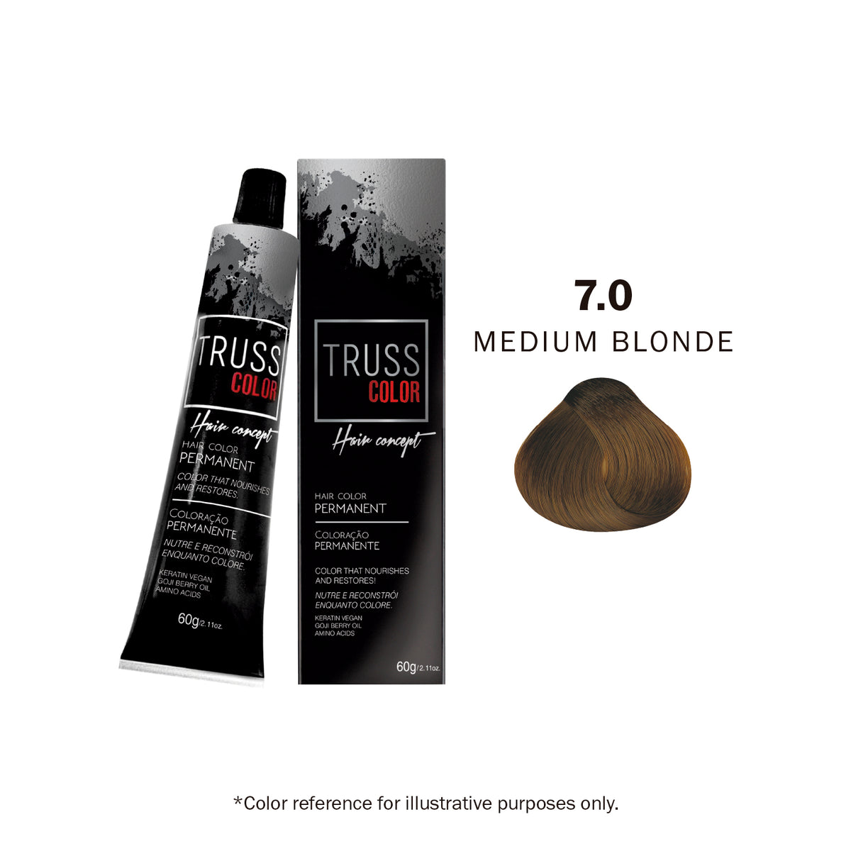 PERMANENT - 7.0 MEDIUM BLONDE  60G / 2.11 OZ10366674731288