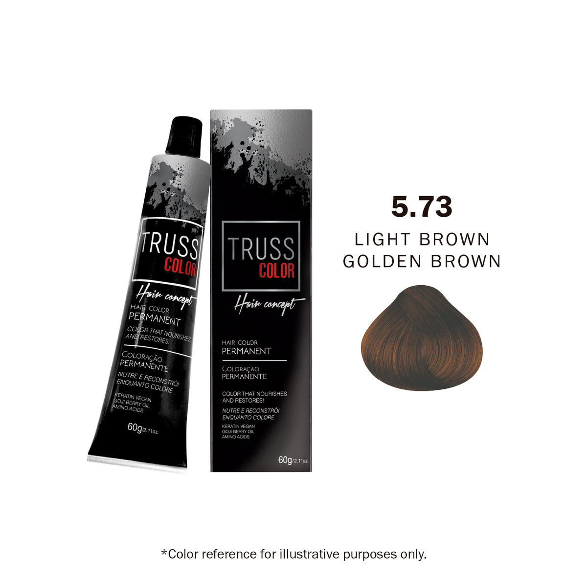 PERMANENT - 5.73 LIGHT BROWN GOLDEN BROWN 5.73 60G / 2.11 OZ10366795350296