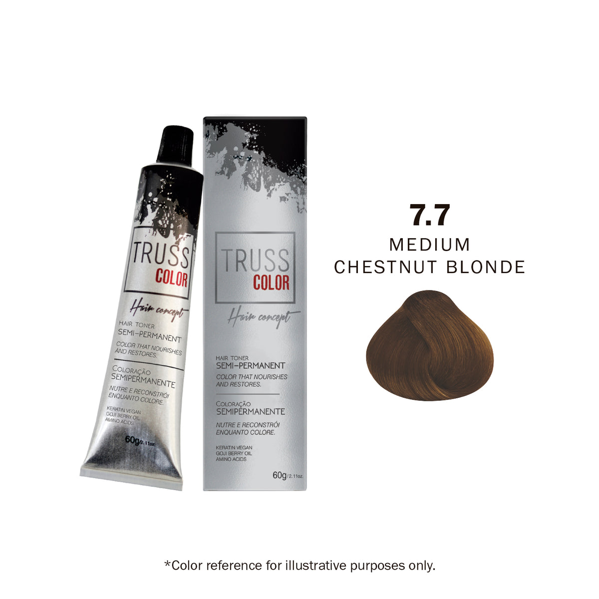 SEMI PERMANENT - 7.7 MEDIUM CHESTNUT BLONDE 60G / 2.11 OZ10366667948312