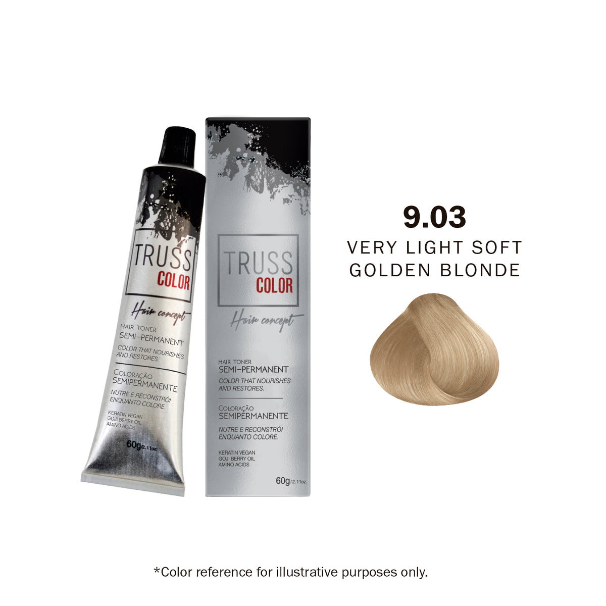SEMI-PERMANENT - 9.03 VERY LIGHT SOFT GOLDEN BLONDE 60G / 2.11 OZ10366659658008