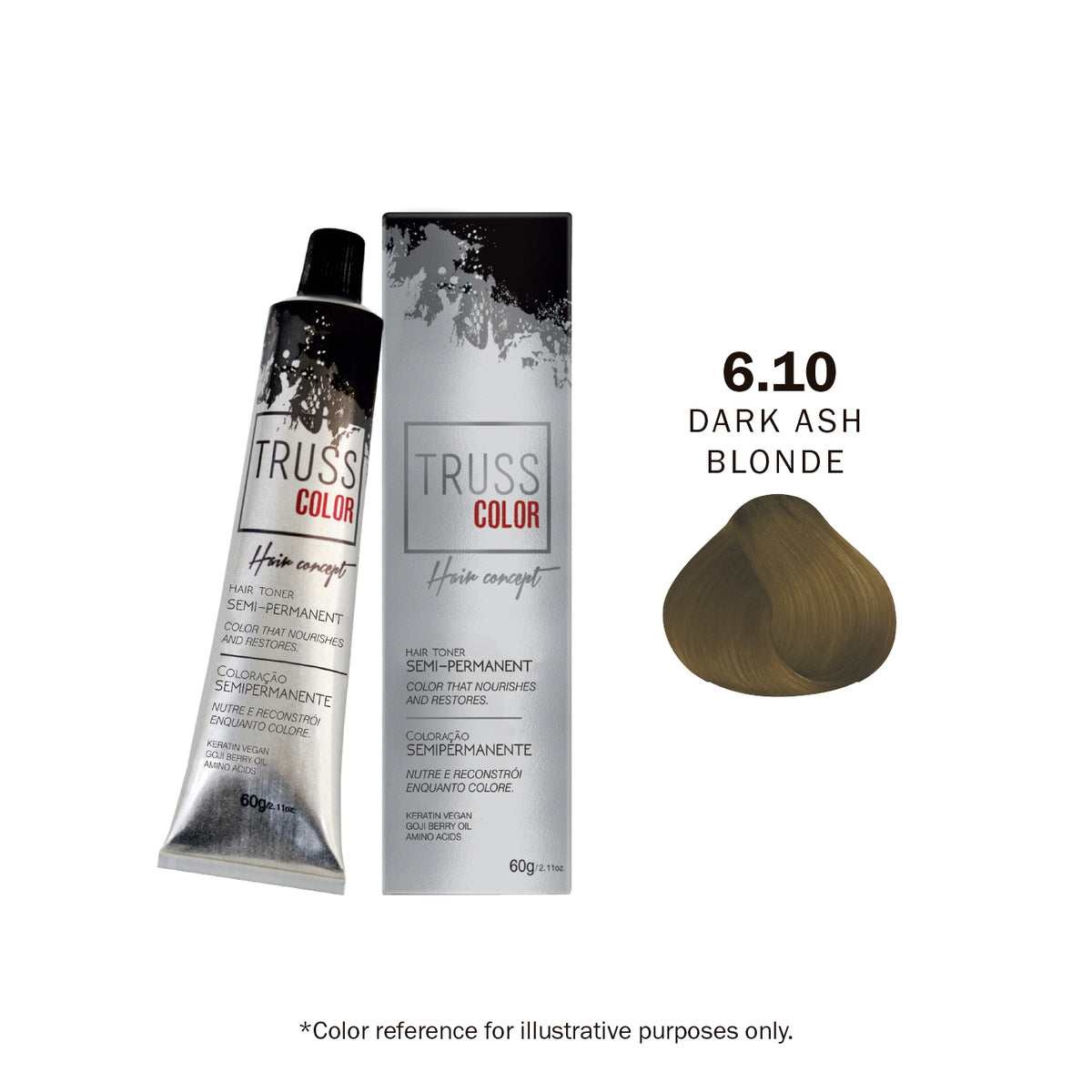 SEMI PERMANENT - 6.10 DARK ASH BLONDE 60G / 2.11 OZ10366664474904