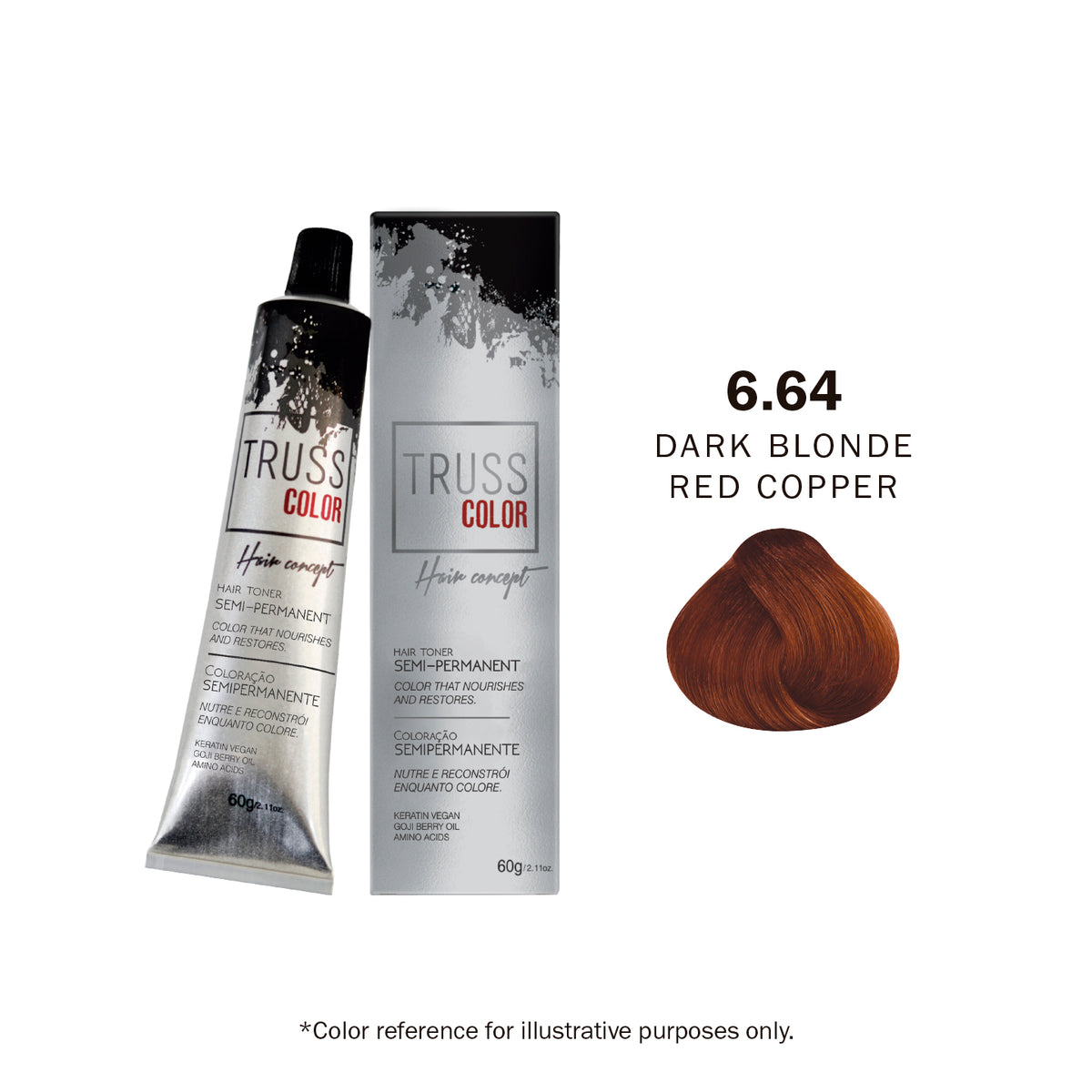 SEMI-PERMANENT - 6.64 DARK BLONDE RED COPPER 60G / 2.11 OZ10366662213912