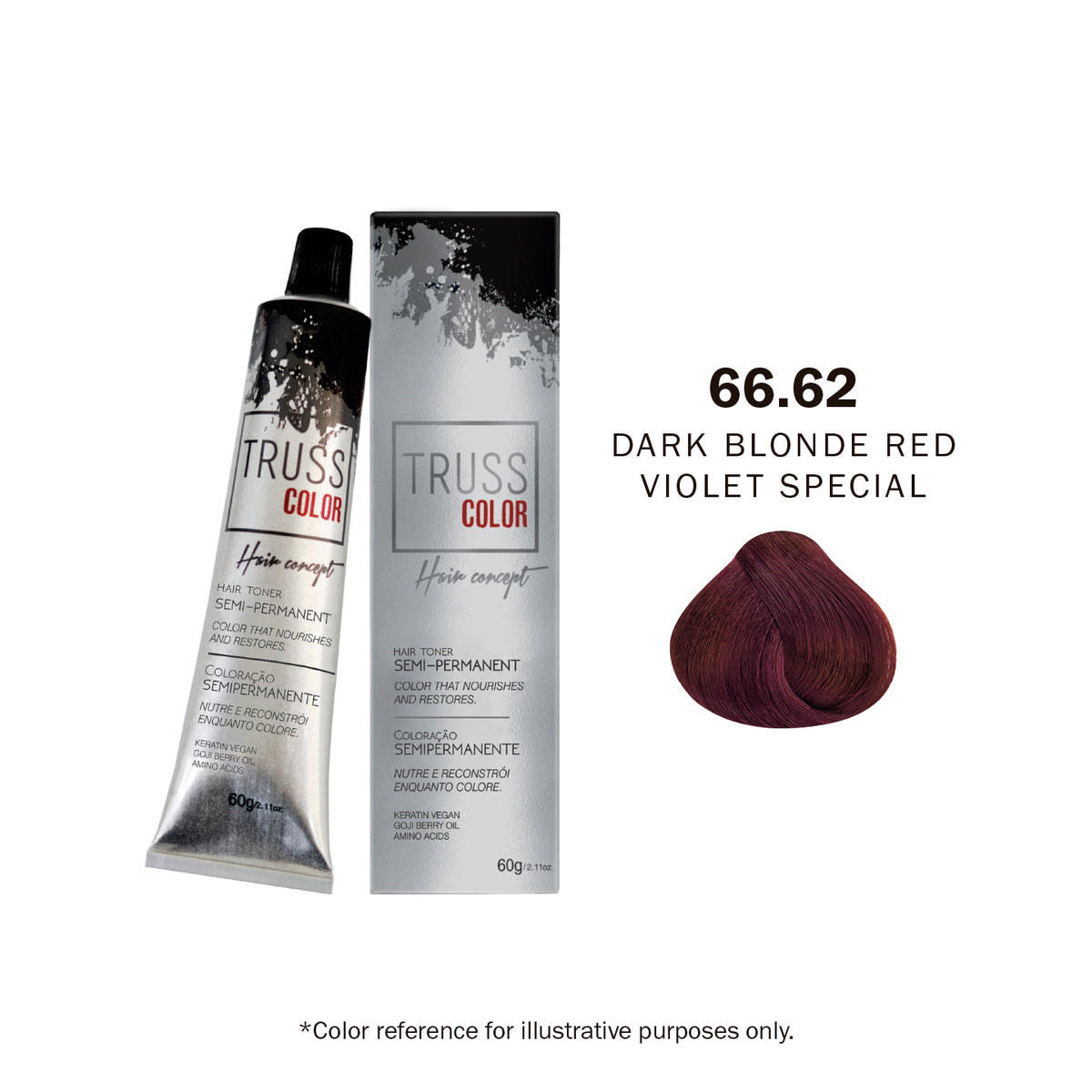 SEMI-PERMANENT - 66.62 DARK BLONDE RED VIOLET SPECIAL 60G / 2.11 OZ10366657069336