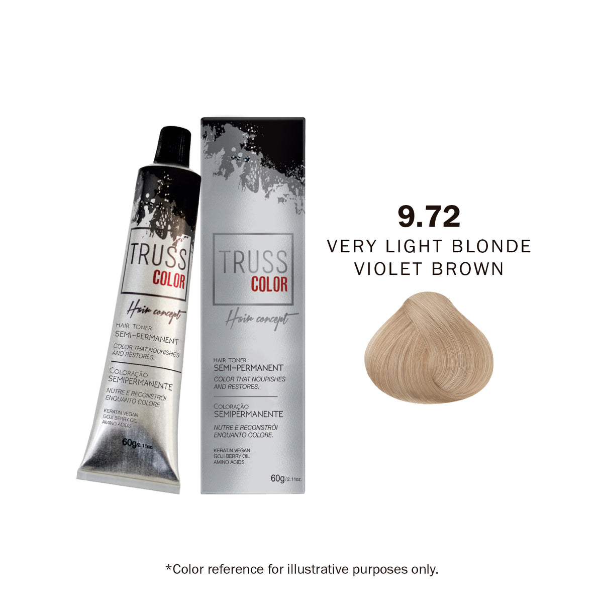SEMI-PERMANENT - 9.72 VERY LIGHT BLOND VIOLET BROWN 60G / 2.11 OZ10366660018456